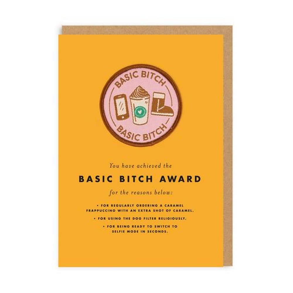 Ohh Deer Basic Bitch Woven Patch Greeting Card
