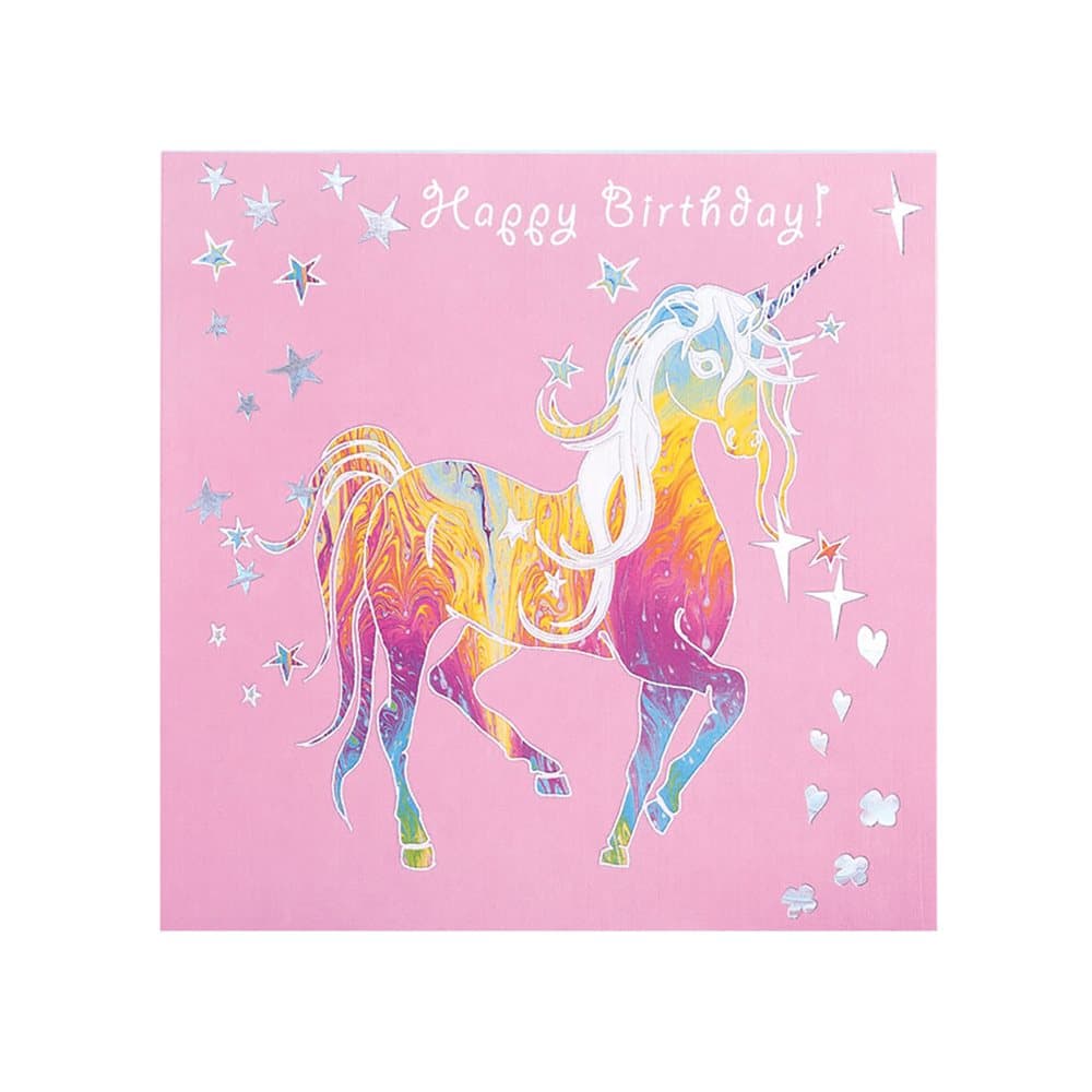 Deckled Edge Prancing Myth Greetings Card