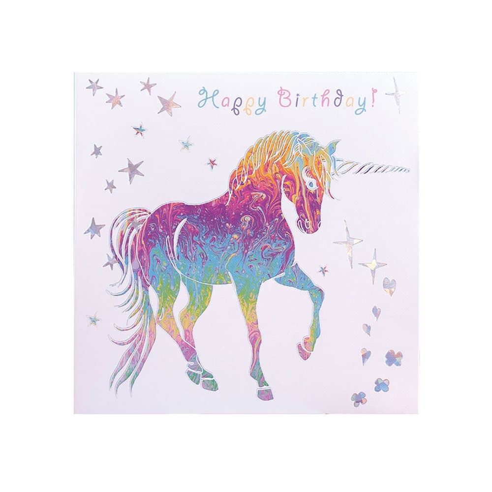 Deckled Edge Prancing Myth Greetings Card