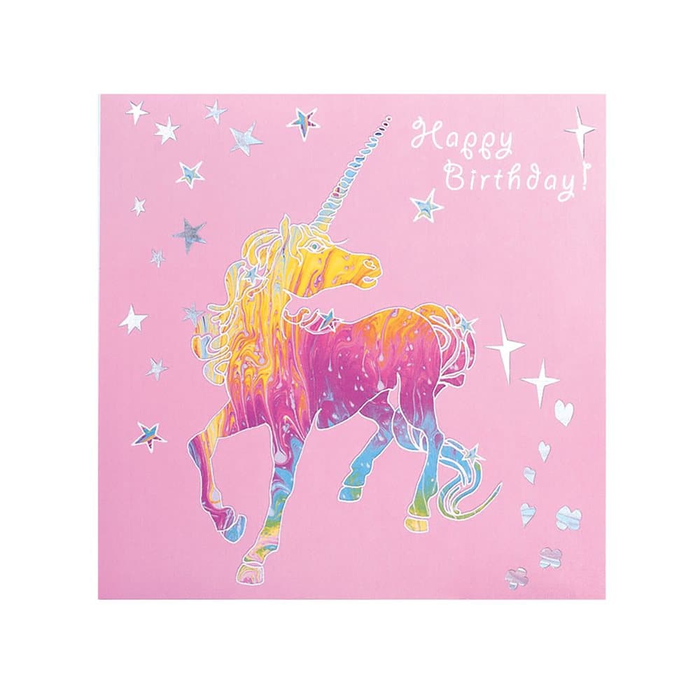 Deckled Edge Prancing Myth Greetings Card