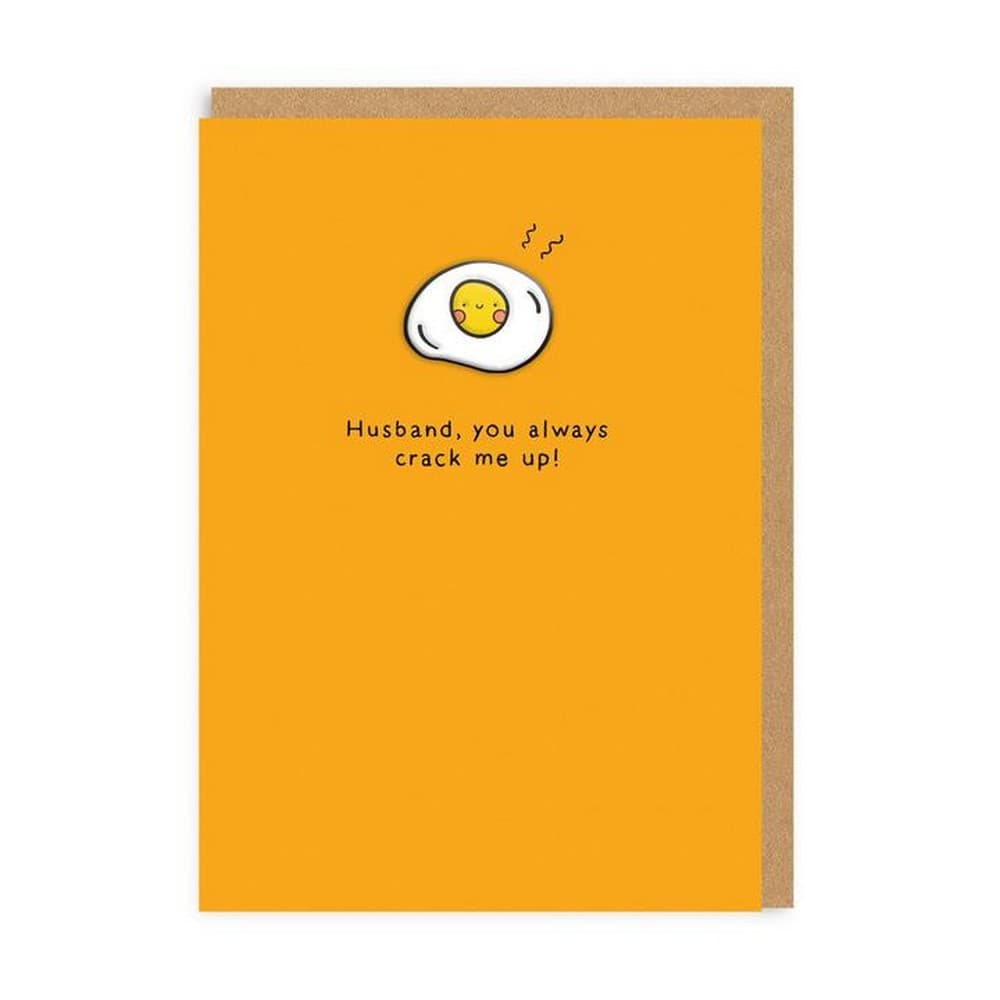 Ohh Deer Egg Husband Enamel Pin Greeting Card