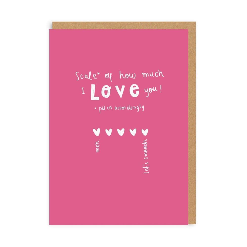 Ohh Deer Scale Of How Much I Love You Greetings Card