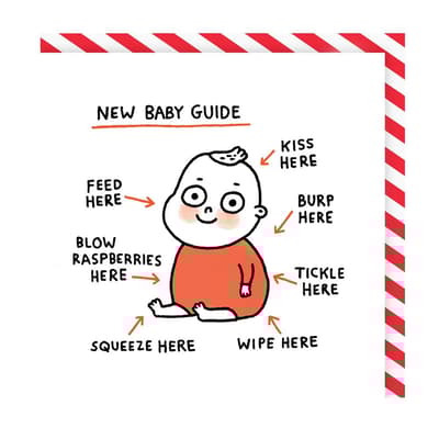 Ohh Deer New Baby Guide Square Greeting Card