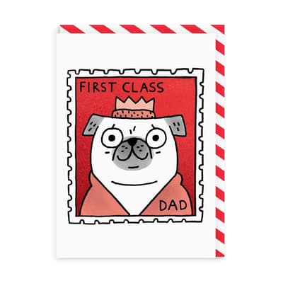 Ohh Deer First Class Dad Greeting Card