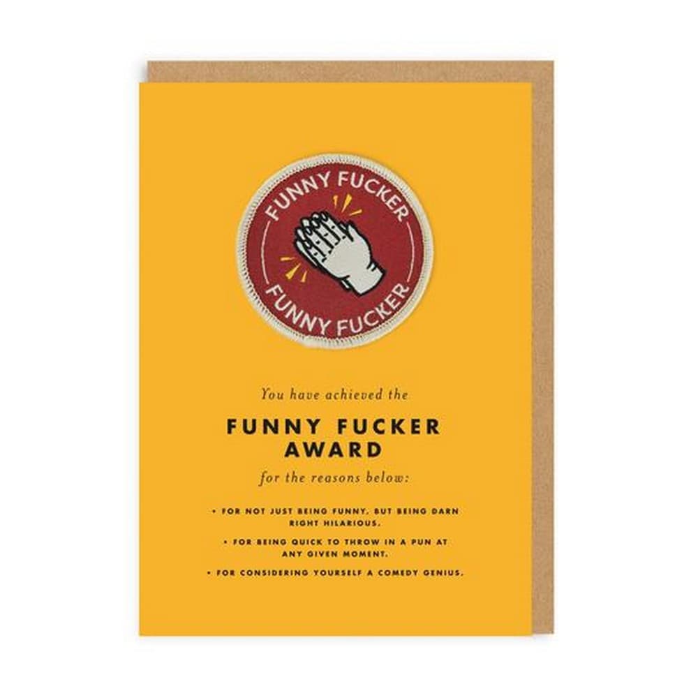 Ohh Deer Funny Fucker Woven Patch Greeting Card