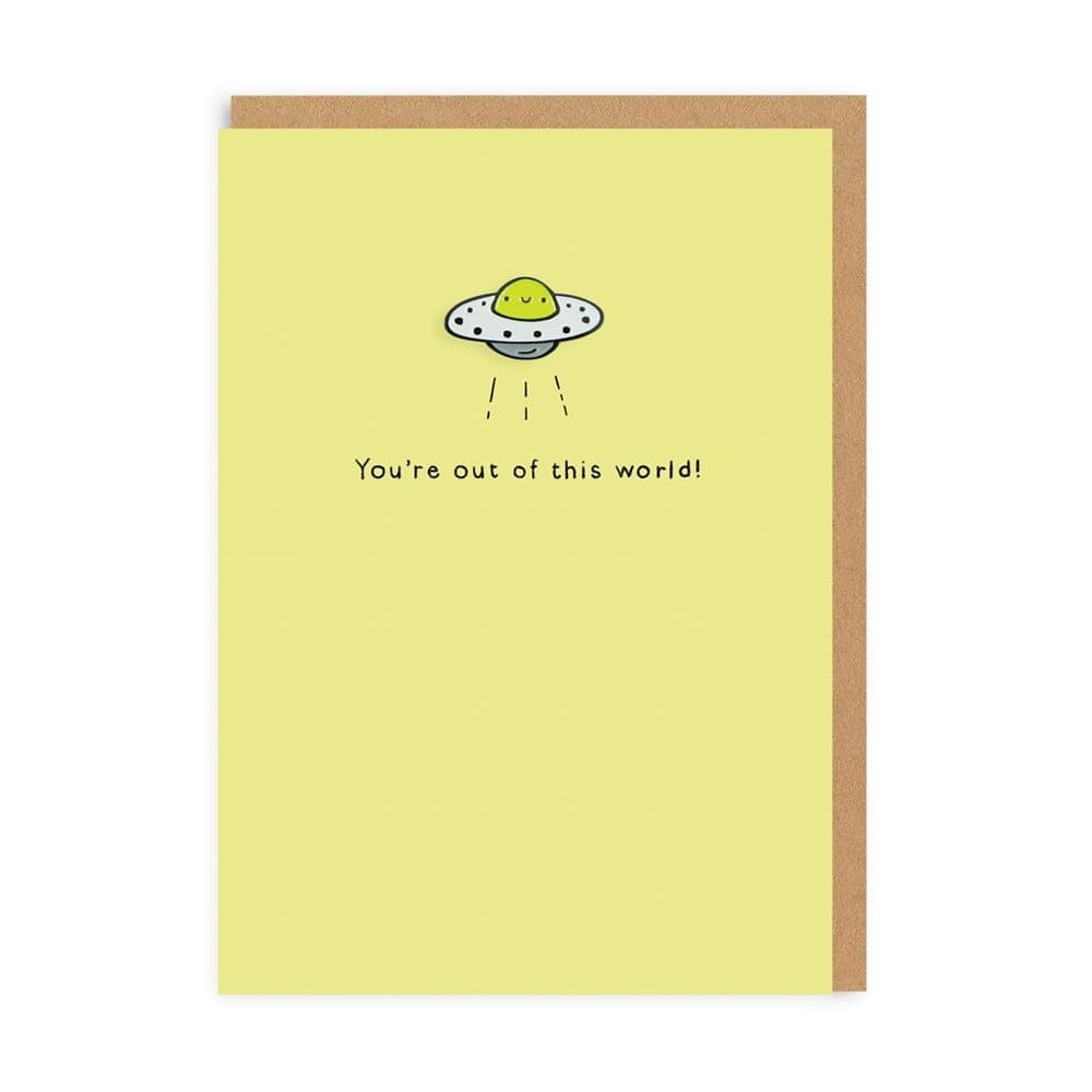 Ohh Deer UFO Enamel Pin Greeting Card