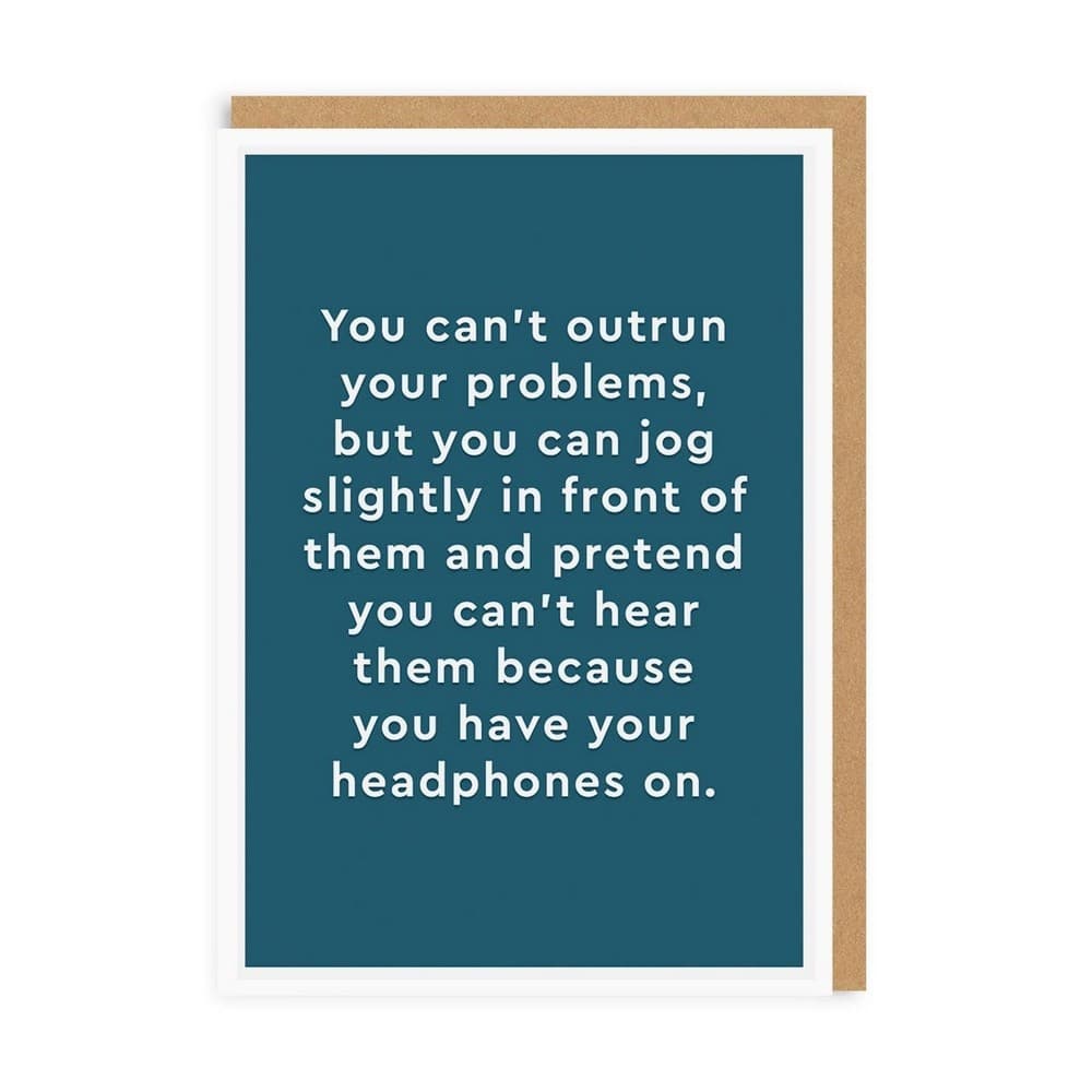 Ohh Deer Headphones Greeting Card