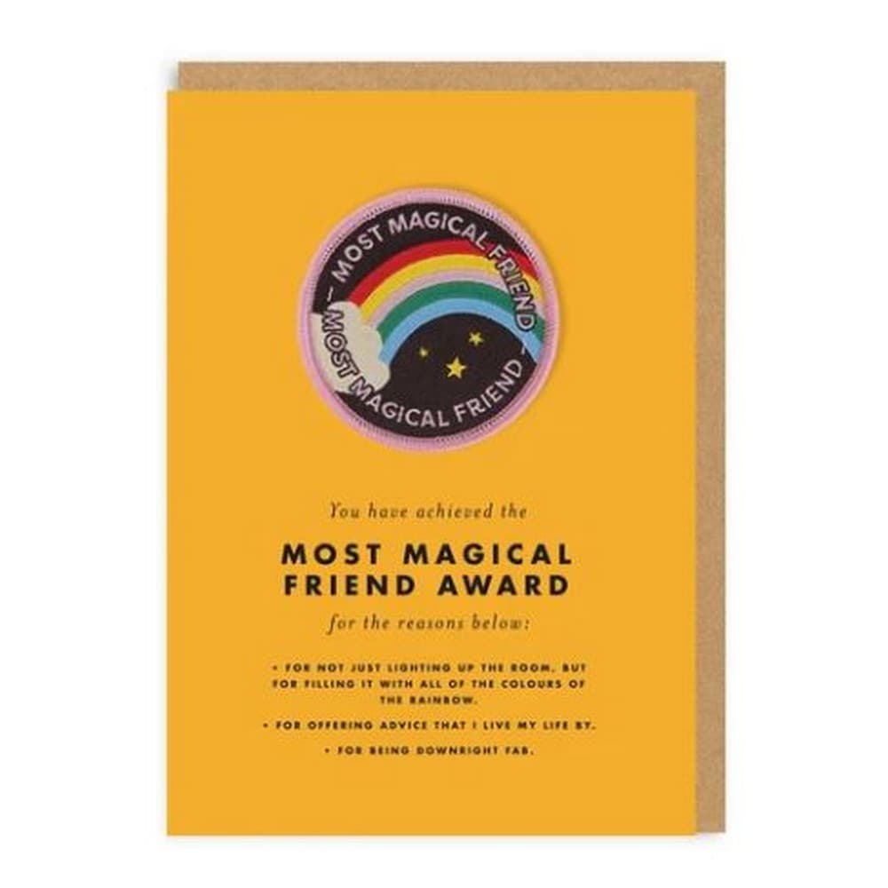 Ohh Deer Most Magical Friend Woven Patch Greeting Card