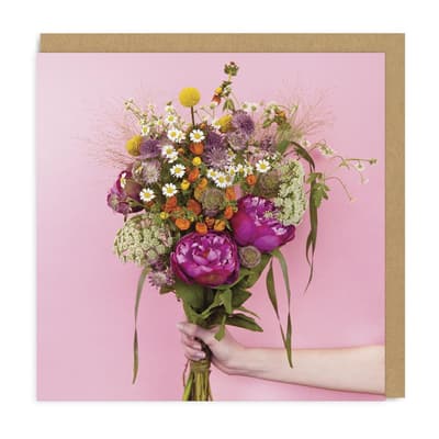 Ohh Deer Bouquet Square Greeting Card