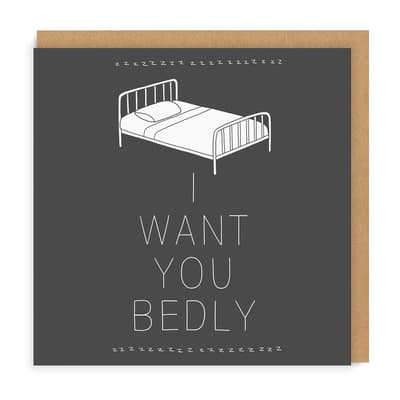 Ohh Deer I Want You Bedly Square Greeting Card