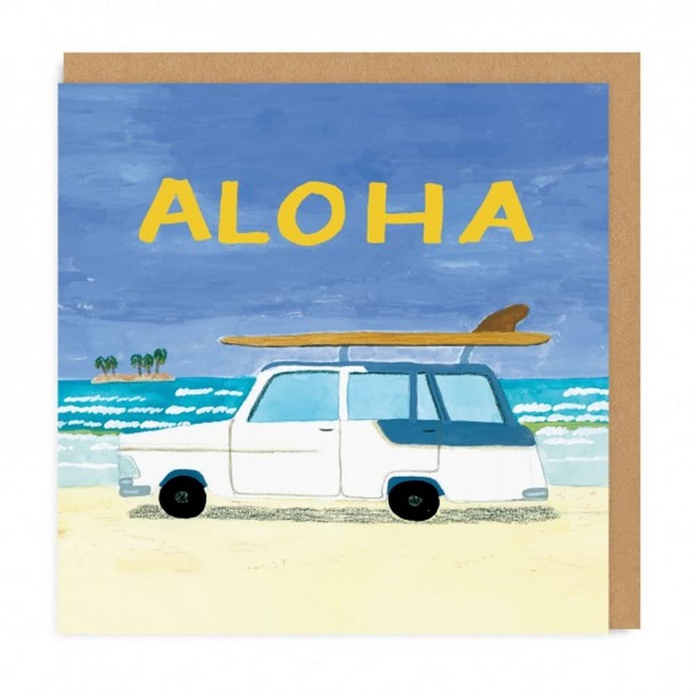 Ohh Deer Surf Car Greeting Card