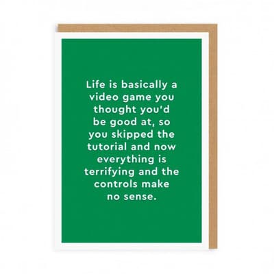 Ohh Deer Video Game Greeting Card