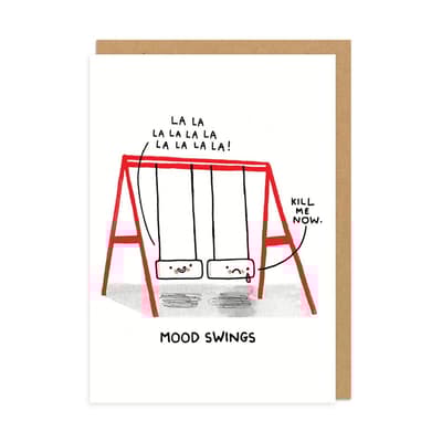 Ohh Deer Mood Swings Greetings Card