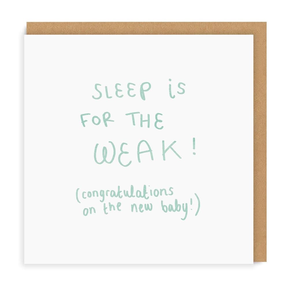 Ohh Deer Sleep Is For The Weak Square Greeting Card