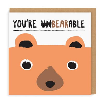 Ohh Deer Du är Bearable Square gratulationskort