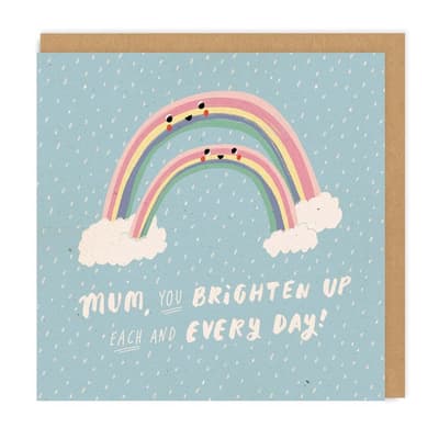 Ohh Deer Mum Rainbow Square Greeting Card