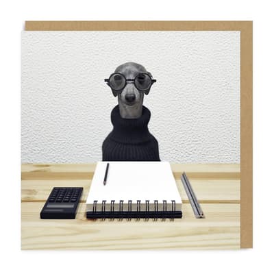 Ohh Deer Office Dog Square Greeting Card