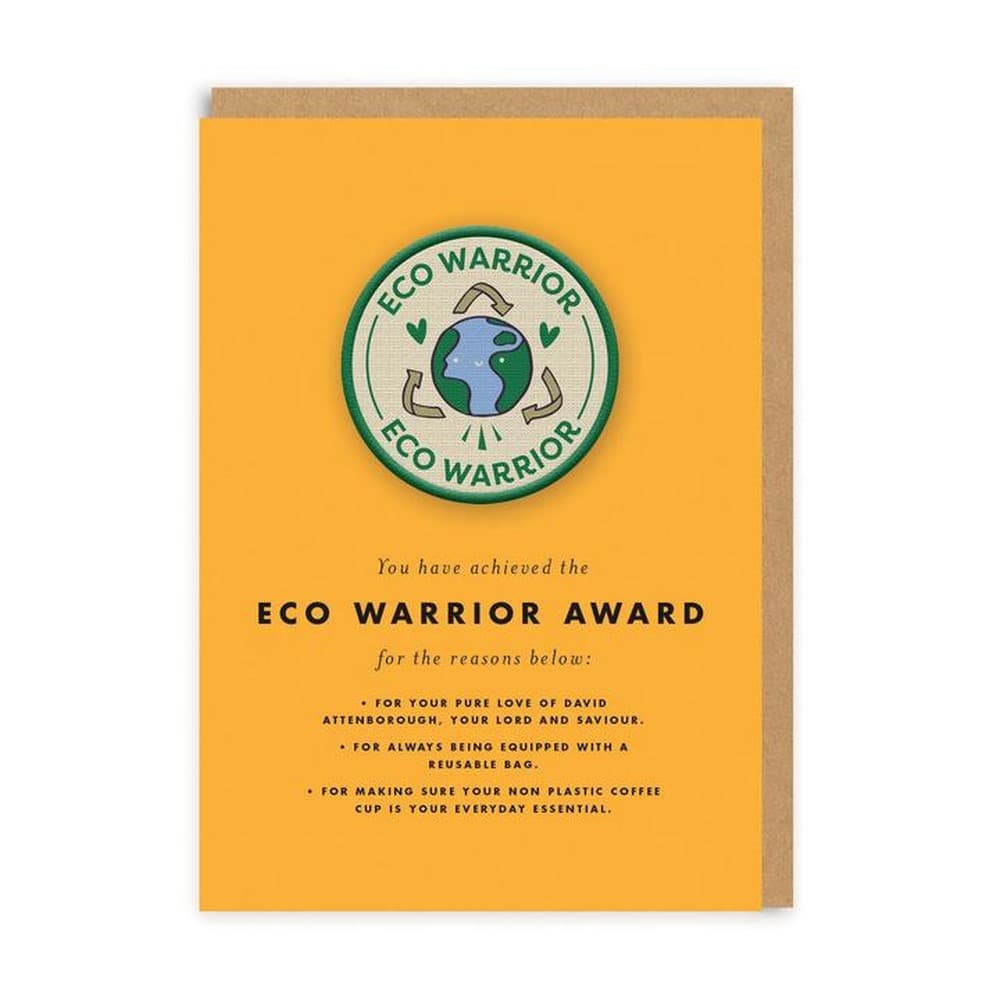 Ohh Deer Eco Warrior Woven Patch Greeting Card