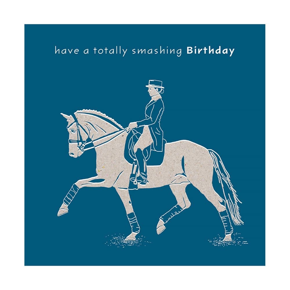 Deckled Edge Colour Block Pony Greetings Card