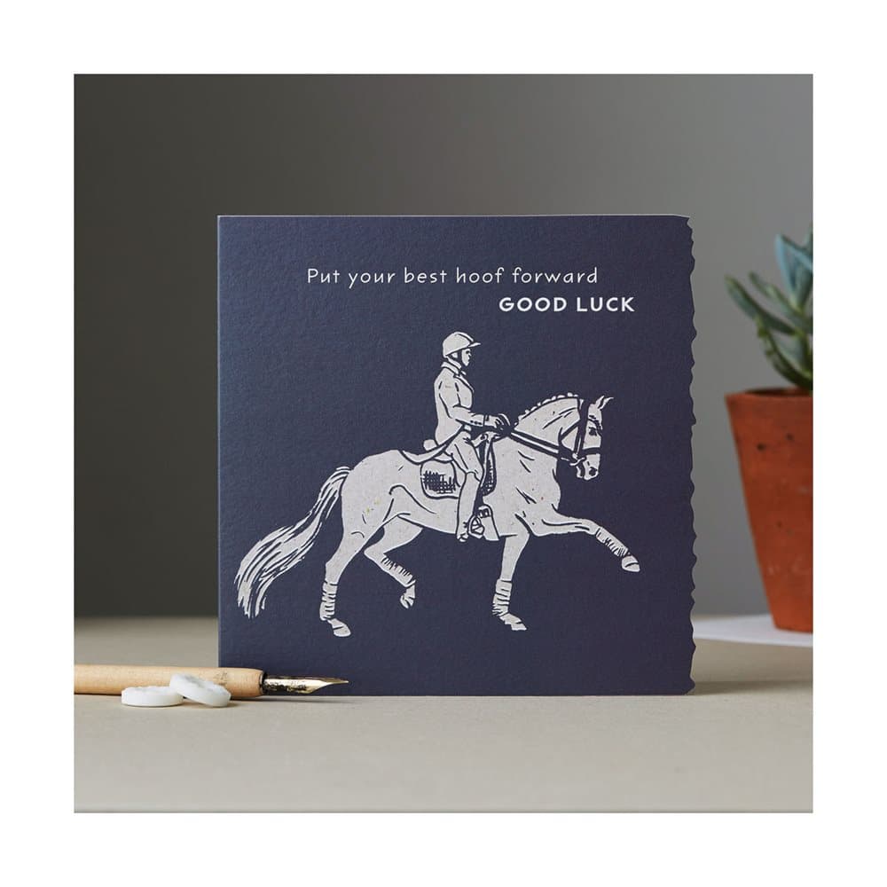 Deckled Edge Colour Block Pony Greetings Card