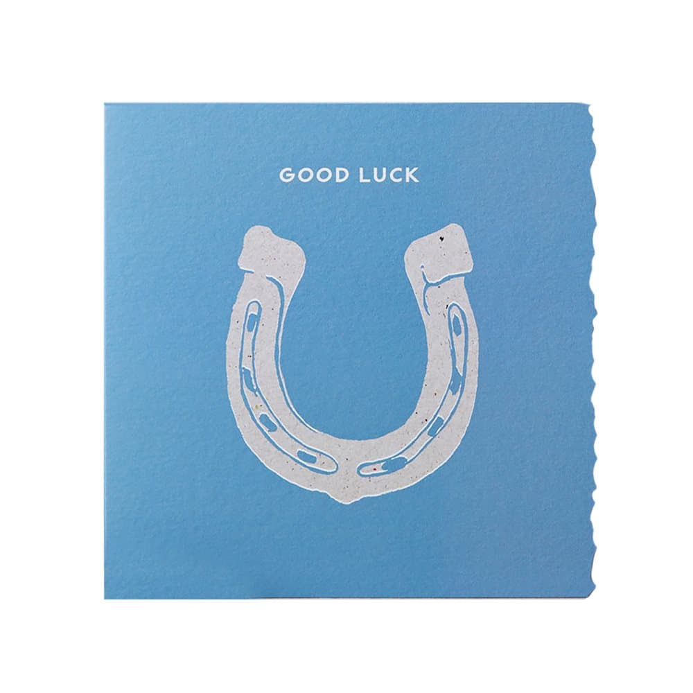 Deckled Edge Colour Block Pony Greetings Card