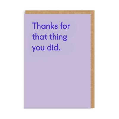 Ohh Deer Thanks For That Thing You Did Greeting Card