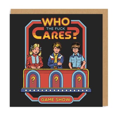 Ohh Deer Who The Fuck Cares Square Greeting Card