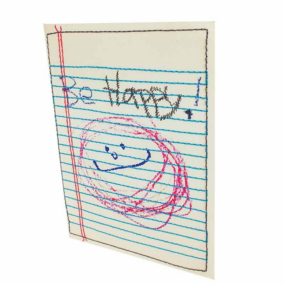 Be Happy Fabric Card