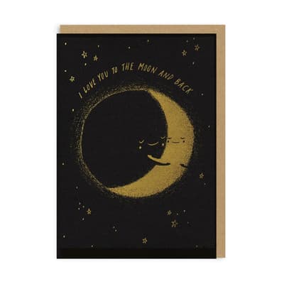 Ohh Deer Moon And Back Greeting Card