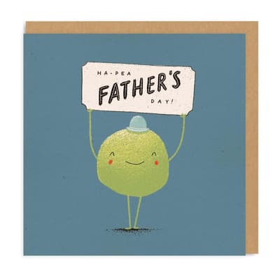 Ohh Deer Hap-Pea Fathers Day Square Greeting Card