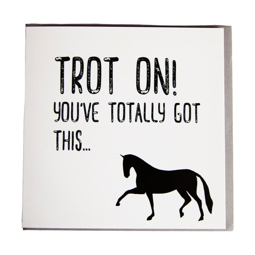 Gubblecote Trot On Foiled Greetings Card