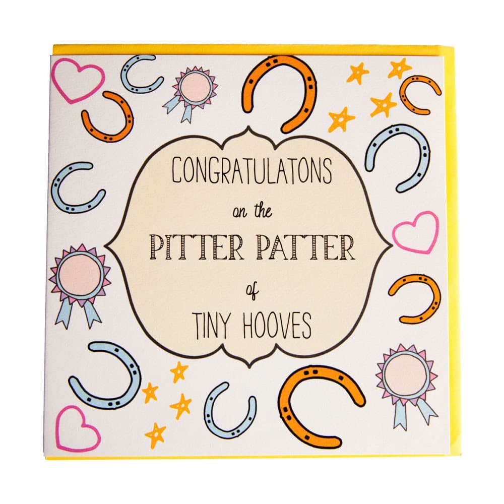 Gubblecote Pitter Patter Hooves Congratulations Card