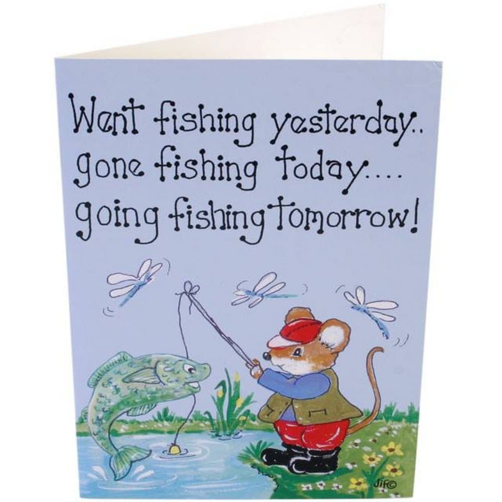 Something Different Went Fishing Yesterday Smiley Cards (Pack Of 6)