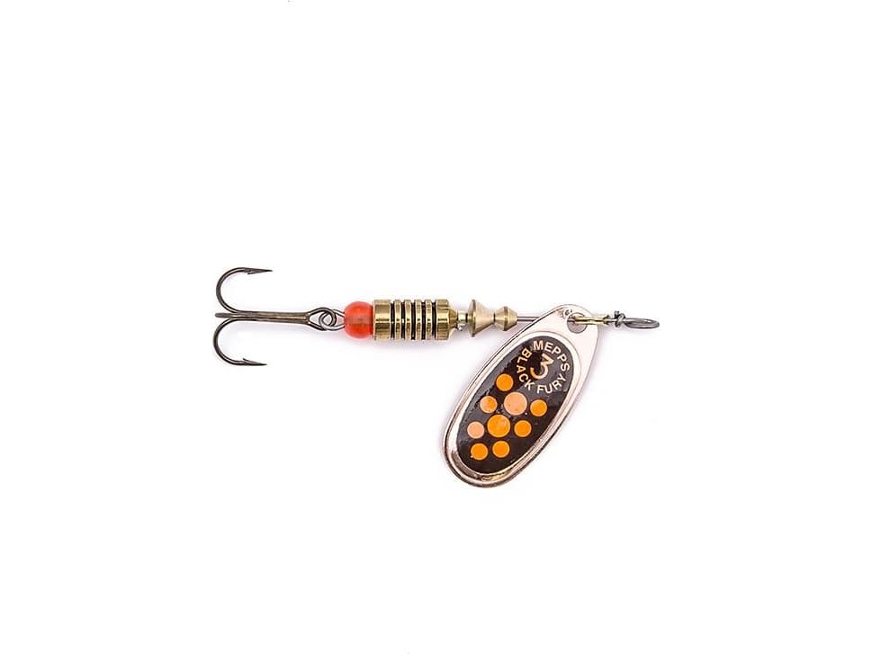 Mepps Spoon Black Fury copper/orange dots 1/3.5g