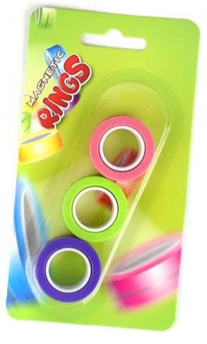Magnetic Rings Fingears Rosa, lila, grön