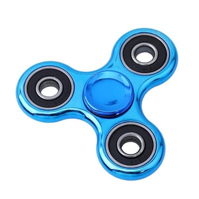 Fidget Spinner Chrome - Blå