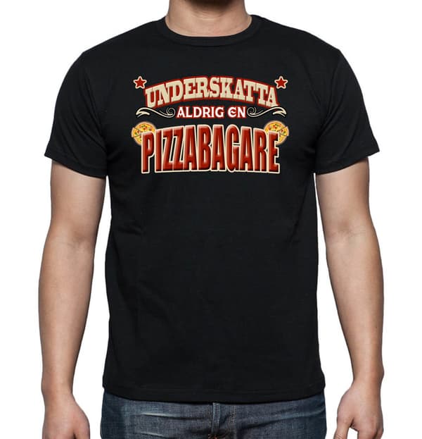 Yrkes pizzabagare T-shirt - Underskatta aldrig en pizzabagare