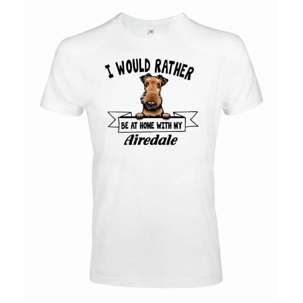 Airedale Kikande hund t-shirt - Rather be with...