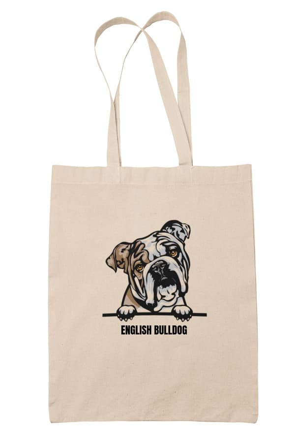 English Bulldog tygkasse hund shopping väska Tote bag