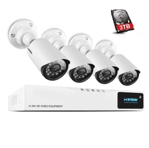 H.VIEW valvontakameroita IP66 720P 4 3TB
