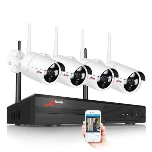 ANRAN Övervakningssystem trådlösa övervakningskameror, Wi-fi 5MP vit 3TB