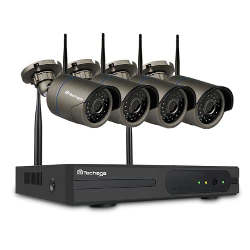 Techage 720p HD -seurantajärjestelmä 8 Langaton IP-kamerakamera, Wi-Fi NVR Kit