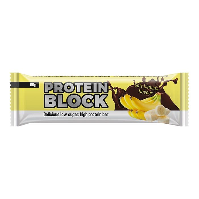 Protein Block, 60 g, Soft Banana, kort datum
