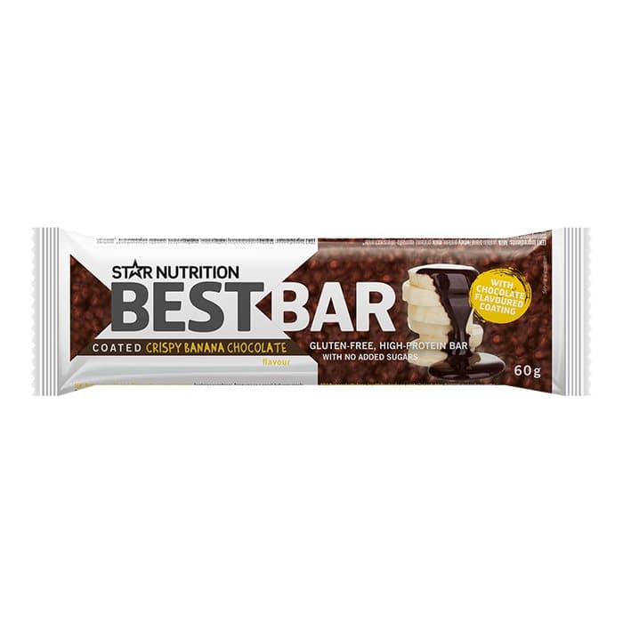 Best Bar, 60 g, COATED Crispy Banana Chocolate (soft), Kort datum