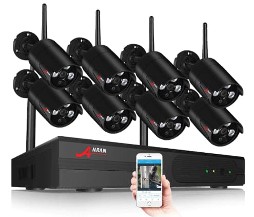 Anran övervakningspaket 8st kameror 1080P Wifi 3TB hårddisk
