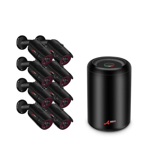 ANRAN PoE Övervakningssystem 8 st kameror 5MP IP66 4TB