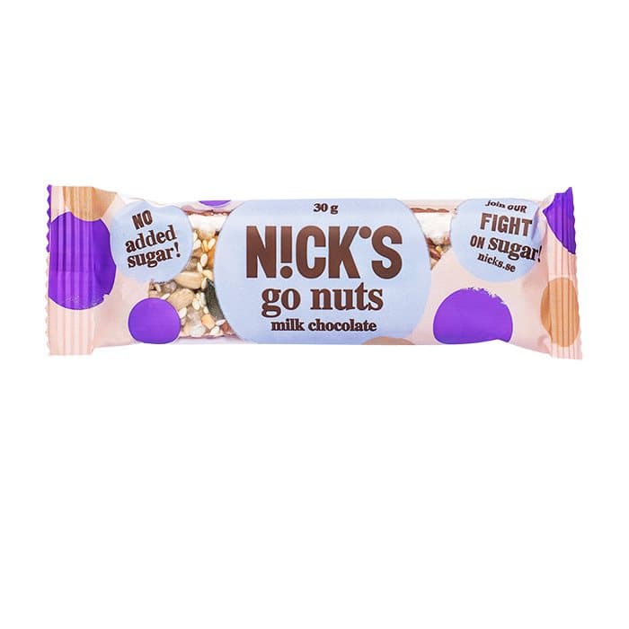 NICKS Go Nuts Milk Chocolate, 30 g