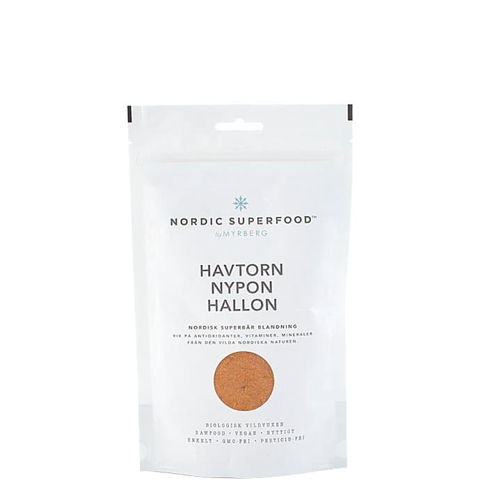 Nordic Superfood Yellow - Havtorn, Nypon, Hallon, 175 g - Kort datum
