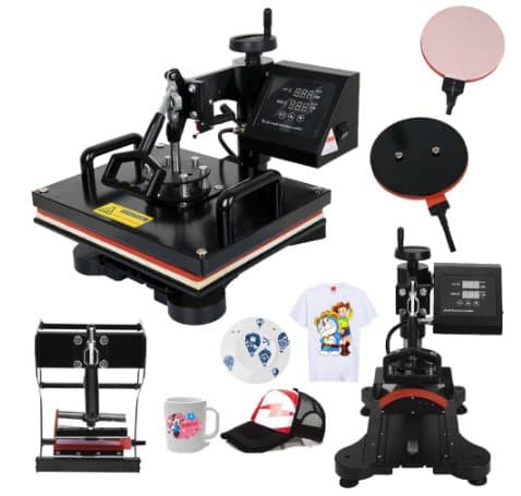 Heat Press tøj krus kasket sæt 5 dele 38x30cm
