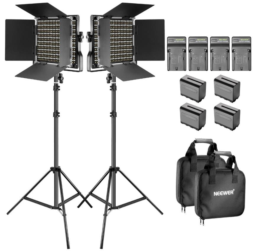 NEEWER Belysning 660 LED Dimmer Barndoor kit svart